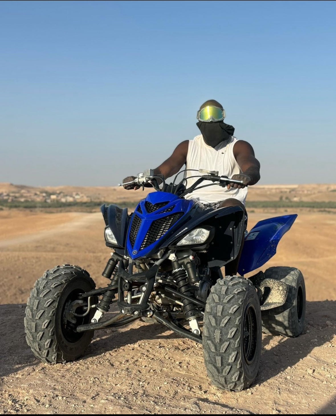 Yamaha Raptor 700 dans le désert marocain